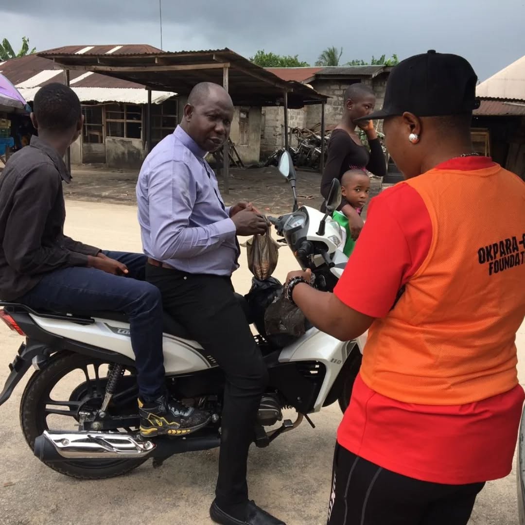 Okpara-Osim Foundation team with community members