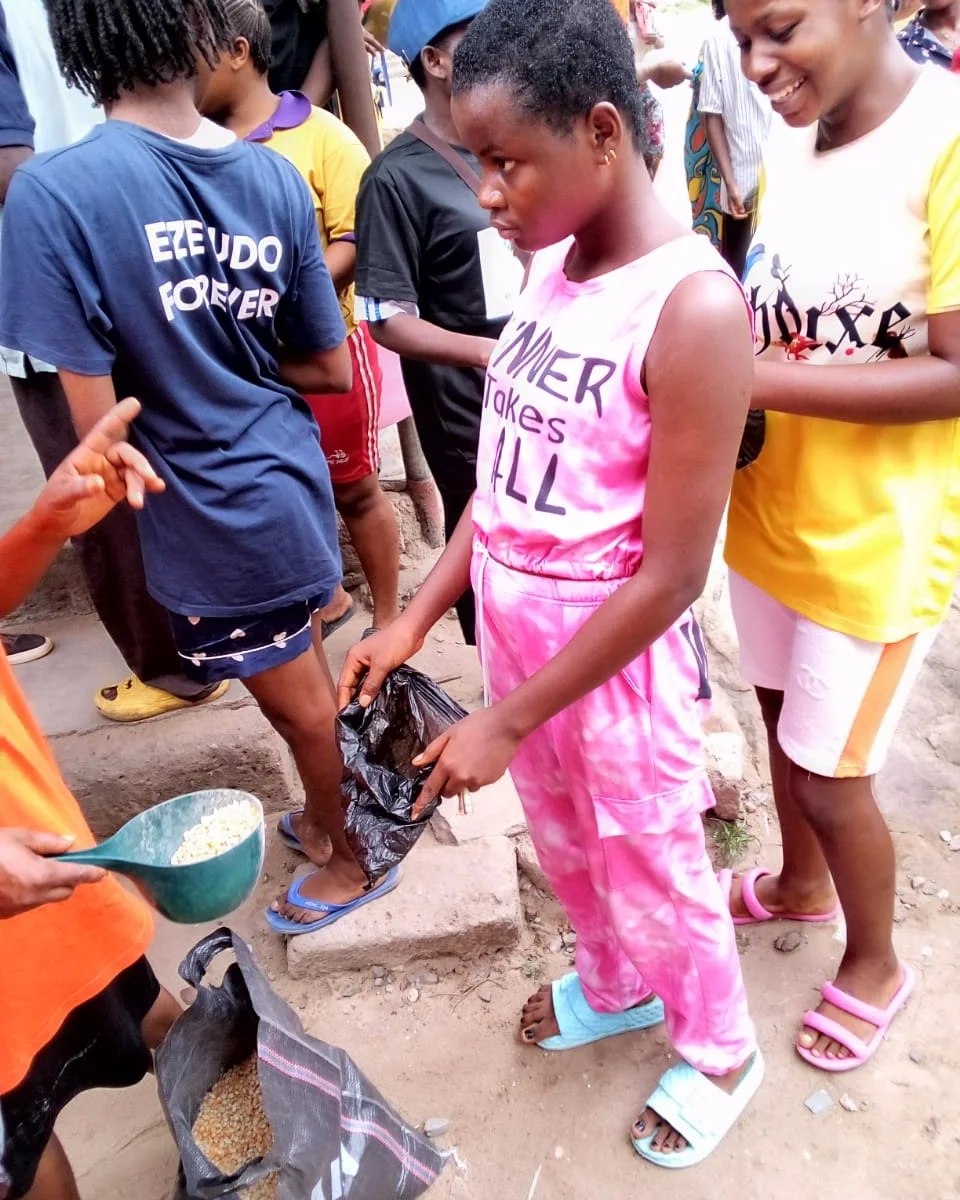 Group celebration after distribution