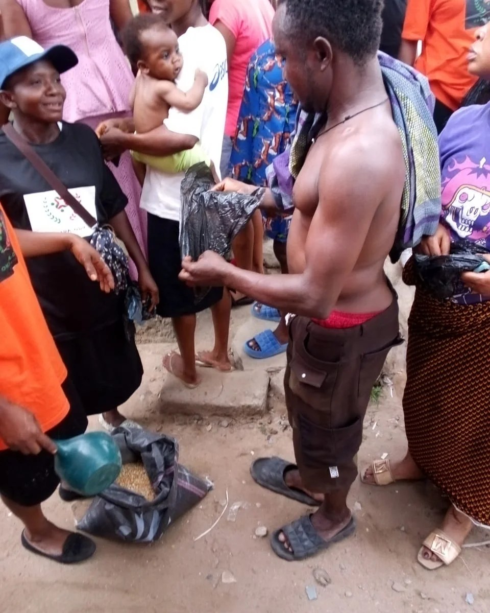 Group celebration after distribution